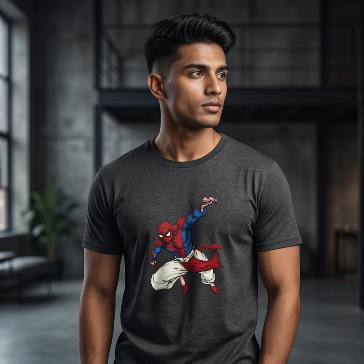 Indian Spiderman – Desi Superhero Graphic T-Shirt