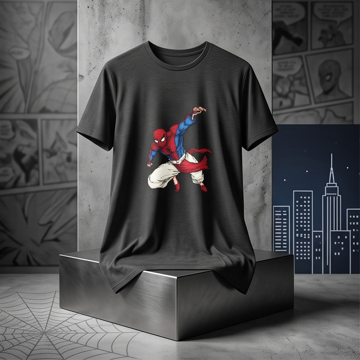 Indian Spiderman – Desi Superhero Graphic T-Shirt