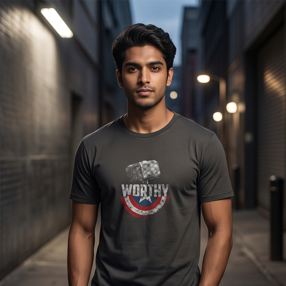 Captain America X Thor – Worthy Superhero Graphic T-Shirt