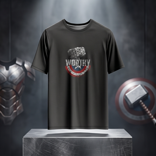 Captain America X Thor – Worthy Superhero Graphic T-Shirt