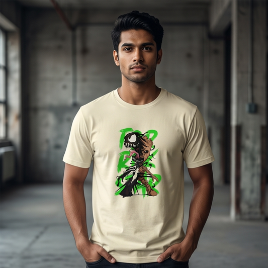 Groot X Venom – Dark Superhero Crossover Graphic T-Shirt