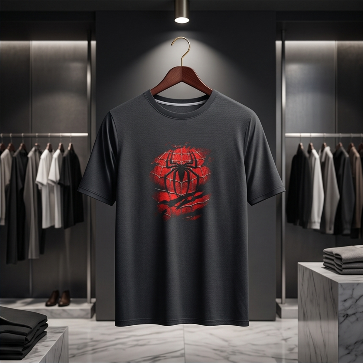 Spider-Man Red Web – Premium Superhero Graphic T-Shirt
