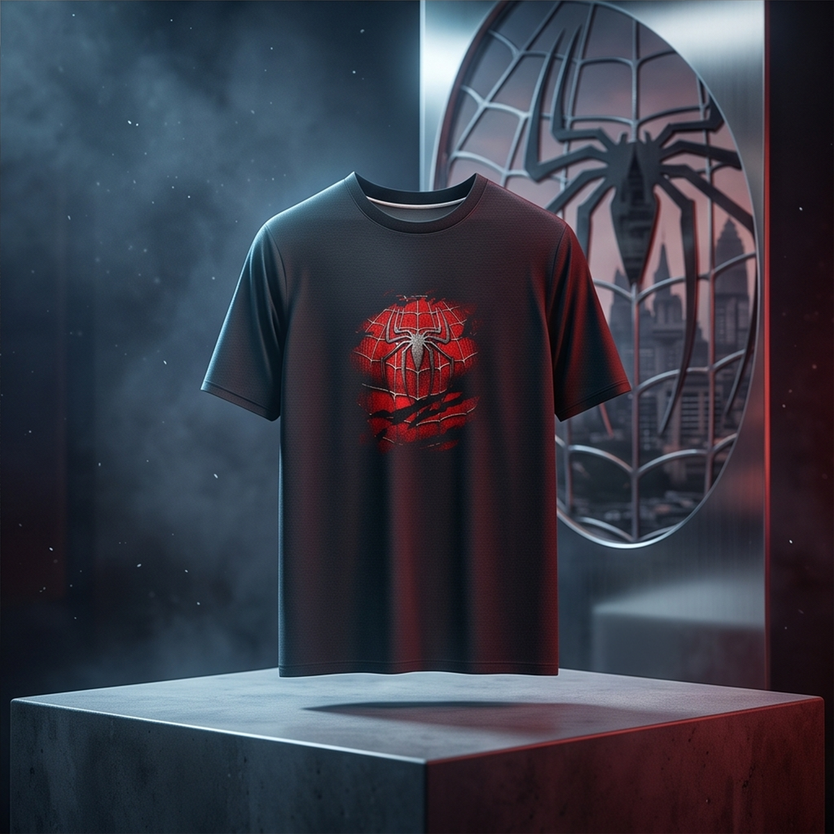 Spider-Man Red Web – Premium Superhero Graphic T-Shirt
