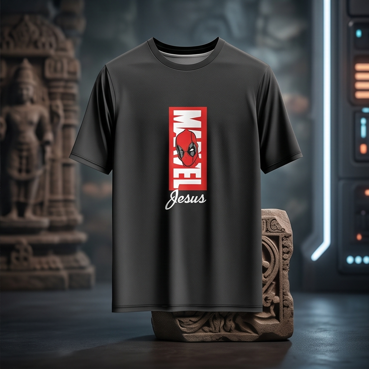 Marvel Jesus –  Superhero Graphic T-Shirt